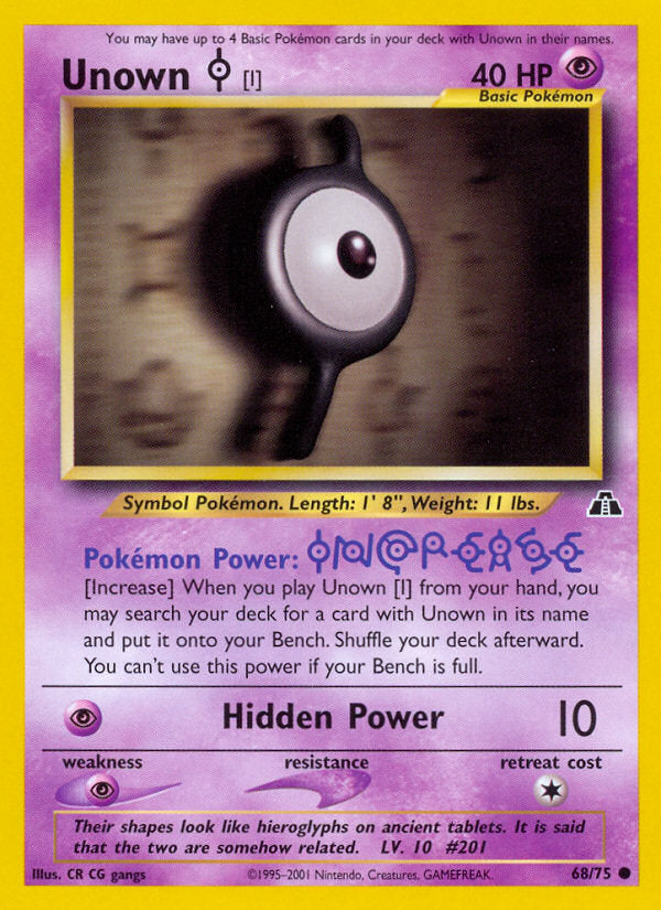 Neo Discovery Unown I #68/75 unlimited